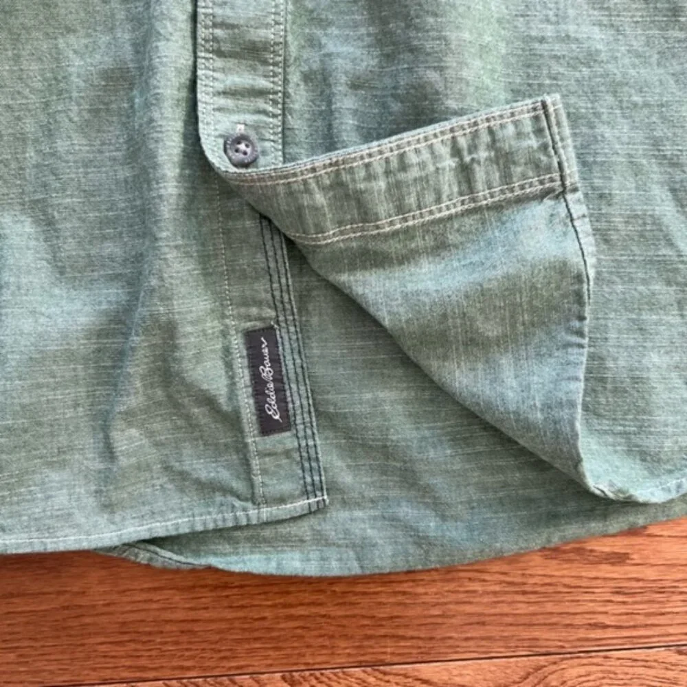 Eddie Bauer mens short sleeve shirt size L - Picture 2 of 5